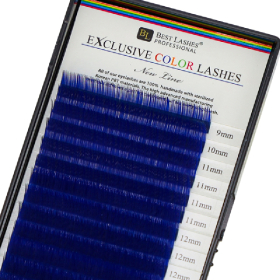 Modré řasy mix délek C, 0,20 X 9-14 mm - 16 řad